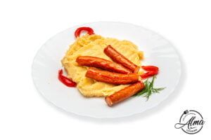 Fasole batuta cu carnati cabanos